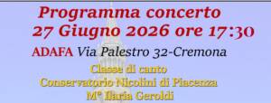 Adafa Invito al concerto con Ilaria Geroldi e i suoi allievi 
