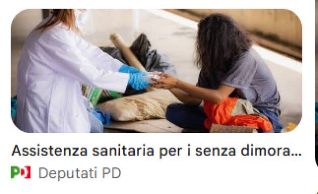 Medico ai senza fissa dimora PILONI (PD): IN LOMBARDIA DA OGGI È LEGGE