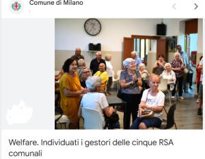 Anziani WELFARE. INDIVIDUATI I GESTORI DELLE CINQUE RSA COMUNALI