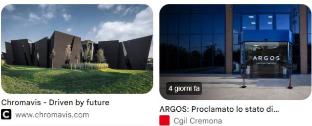 CHROMAVIS E ARGOS: MARTEDÌ 28 LUGLIO SCIOPERO E PRESIDIO ALLO STABILIMENTO DI OFFANENGO