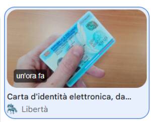 Da domani al via le carte d’identità elettronica a durata illimitata per anziani 70 enni