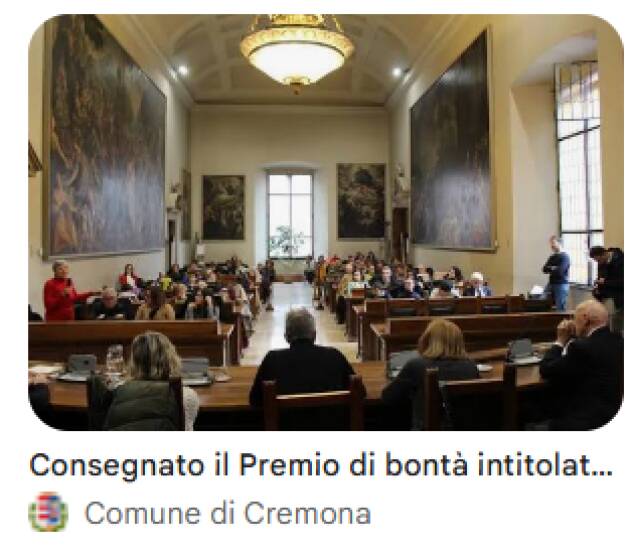 Premio di bontà 'Lidia Bittanti': aperte le segnalazioni