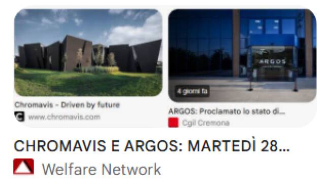 CHROMAVIS-ARGOS, LA VERTENZA ARRIVA IN PARLAMENTO: INTERROGAZIONI ALLA CAMERA E AL SENATO
