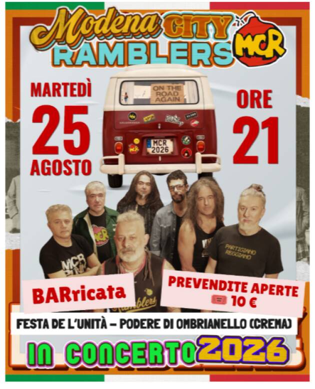 I MODENA CITY RAMBLERS ARRIVANO A CREMA!