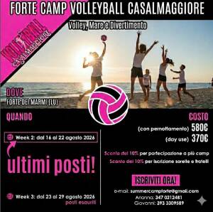 ISCRIVITI AL FORTE CAMP TARGATO VOLLEYBALL CASALMAGGIORE