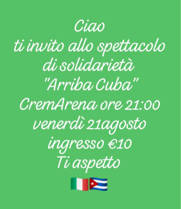 Crema Arriba Cuba  spettacolo di Teatro Canzone