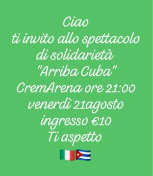 Crema Arriba Cuba  spettacolo di Teatro Canzone