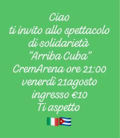 Crema Arriba Cuba  spettacolo di Teatro Canzone