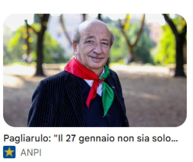 ANPI  Pagliarulo risponde alle critiche sull'incontro con i rappresentanti UCEI