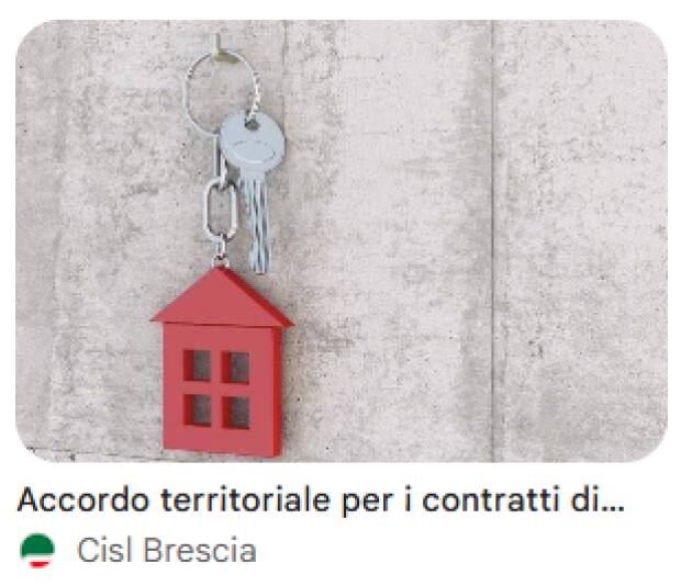 IL COMUNE DI BRESCIA HA APERTO UN BANDO PER AFFITTO A CANONE CONCORDATO
