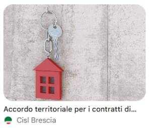 IL COMUNE DI BRESCIA HA APERTO UN BANDO PER AFFITTO A CANONE CONCORDATO