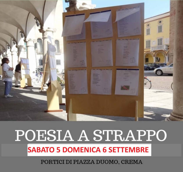 Poesia A Strappo BELLEZZA 31esima edizione Portici di Piazza Duomo Crema