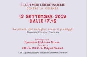 (CR) AIDA festeggia i 25 anni con FLASH MOB LIBERE INSIEME CONTRO LA VIOLENZA