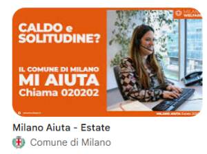 WELFARE. MILANO AIUTA ESTATE, 5.180 PRESTAZIONI DI ASSISTENZA ATTIVATE