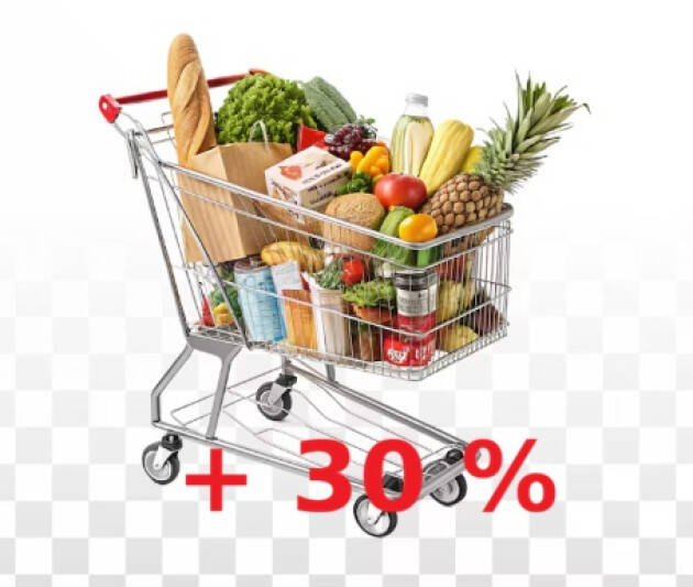 LAURETI (PD): CARRELLO SPESA +30%. GOVERNO FERMO MENTRE FAMIGLIE TAGLIANO SUL CIBO