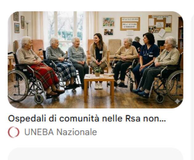 Uneba Nel 2050 sempre più grandi anziani, anziani fragili e anziani soli. Servono più Rsa