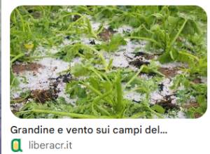 GRANDINATA DEL 28 AGOSTO, LA REGIONE ACCOGLIE LA RICHIESTA DELLA PROVINCIA