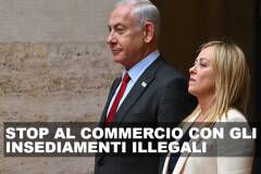 Firma per vietare importazioni dagli insediamenti illegali in Cisgiordania