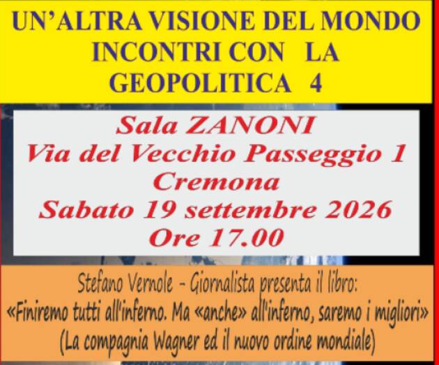 Secondo appuntamento del ciclo UN'ALTRA VISIONE DEL MONDO. 