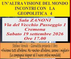 Secondo appuntamento del ciclo UN'ALTRA VISIONE DEL MONDO. 
