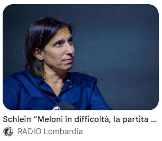 Schlein: Meloni ponga fine a suoi fallimenti e dica quando si vota