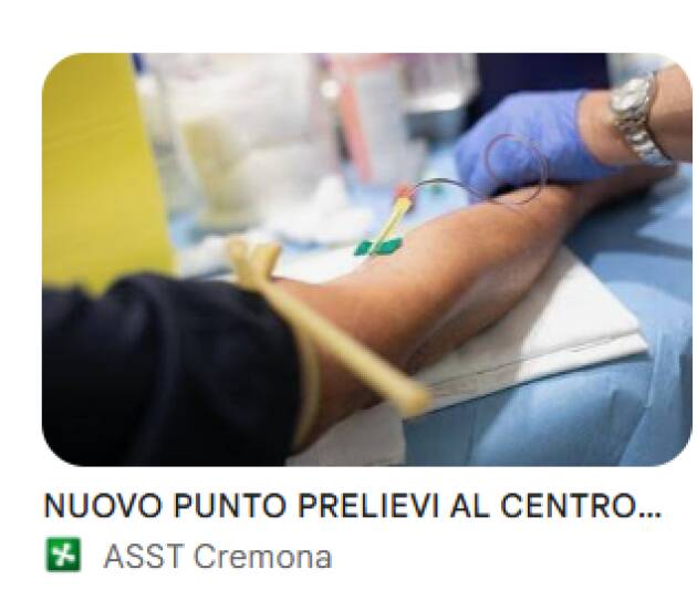 ASST DI CREMONA PUNTO PRELIEVI DI GADESCO PIEVE DELMONA