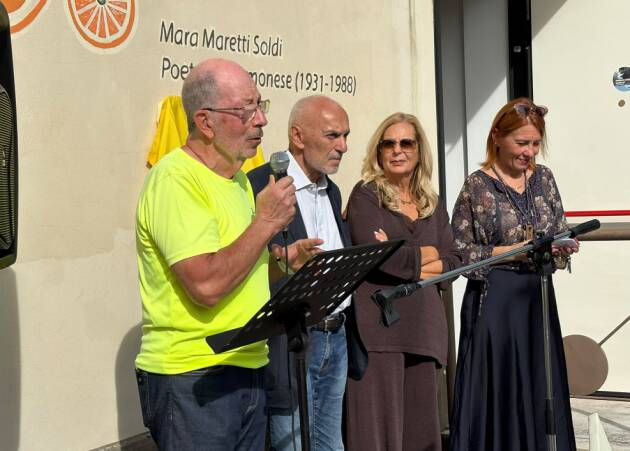 (CR) Alfonsina Strada e Mara Soldi Maretti, inaugurato il murale di via Vecchia