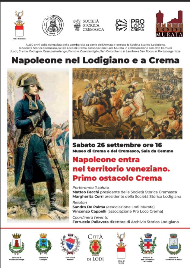 Napoleone nel Lodigiano e a Crema – 230° anniversario Battaglia del Ponte di Lodi