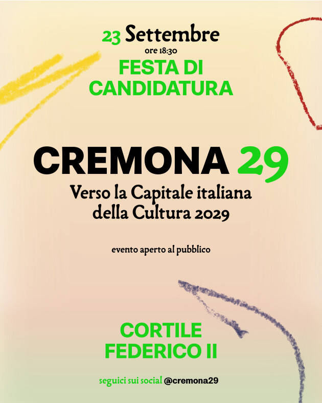 Festa per la candidatura di Cremona a Capitale Italiana della Cultura 2029
