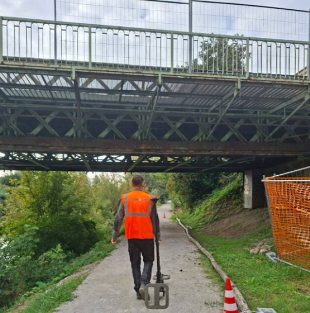 Ponte di via Cadorna: al via la bonifica bellica preliminare al cantiere. 