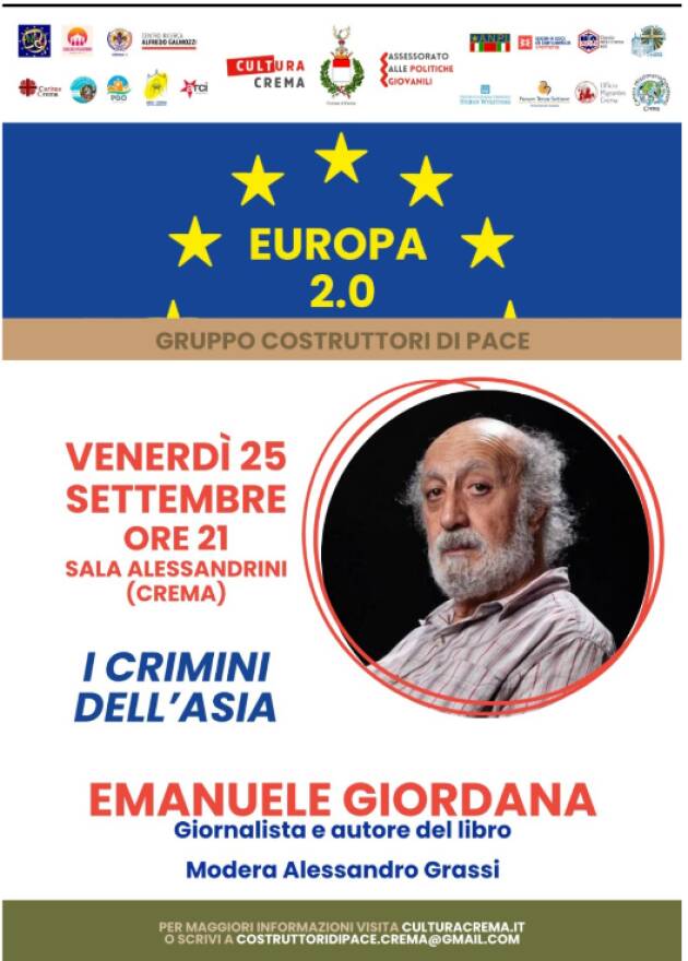 Crema Emanuele Giordana sarà protagonista dell’incontro 'I crimini dell’Asia'
