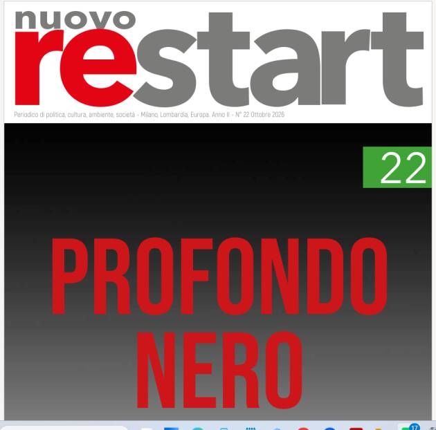 E' uscito il numero 22 di Restart - titolo di copertina 'Profondo Nero'