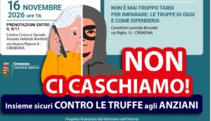 (CR) Anziani Come difendersi dalle truffe