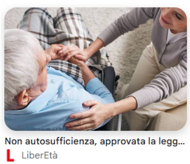 Piloni La Giunta Lombarda boccia proposte sulla non autosufficienza