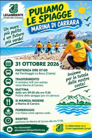 Crema Puliamo le spiagge  di  Marina di Carrara