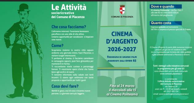 Al via la nuova stagione di attività per gli Over 65 di Piacenza