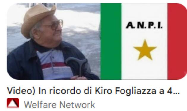 Anpi Cremona invita cerimonia intitolazione della via a Enrico Kiro Fogliazza