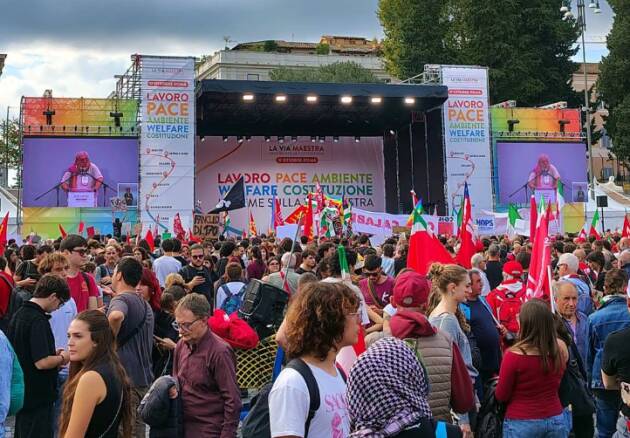 Roma Piazza del Popolo Da Cremona eravamo in 300, in piazza con più di 100mila persone