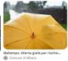Milano MALTEMPO. ALLERTA GIALLA PER RISCHIO IDROGEOLOGICO