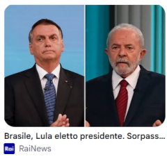 Lula si riconferma: batte Flávio Bolsonaro, il figlio del Jair in carcere