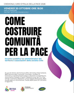 (CR) Incontro Associazioni e Sindaci in occasione del Giro d'Italia per la pace